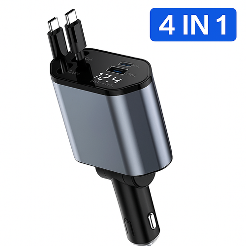 DriveLaturi 4‑in‑1 – Dual USB‑C + Tupakansytytinliitäntä